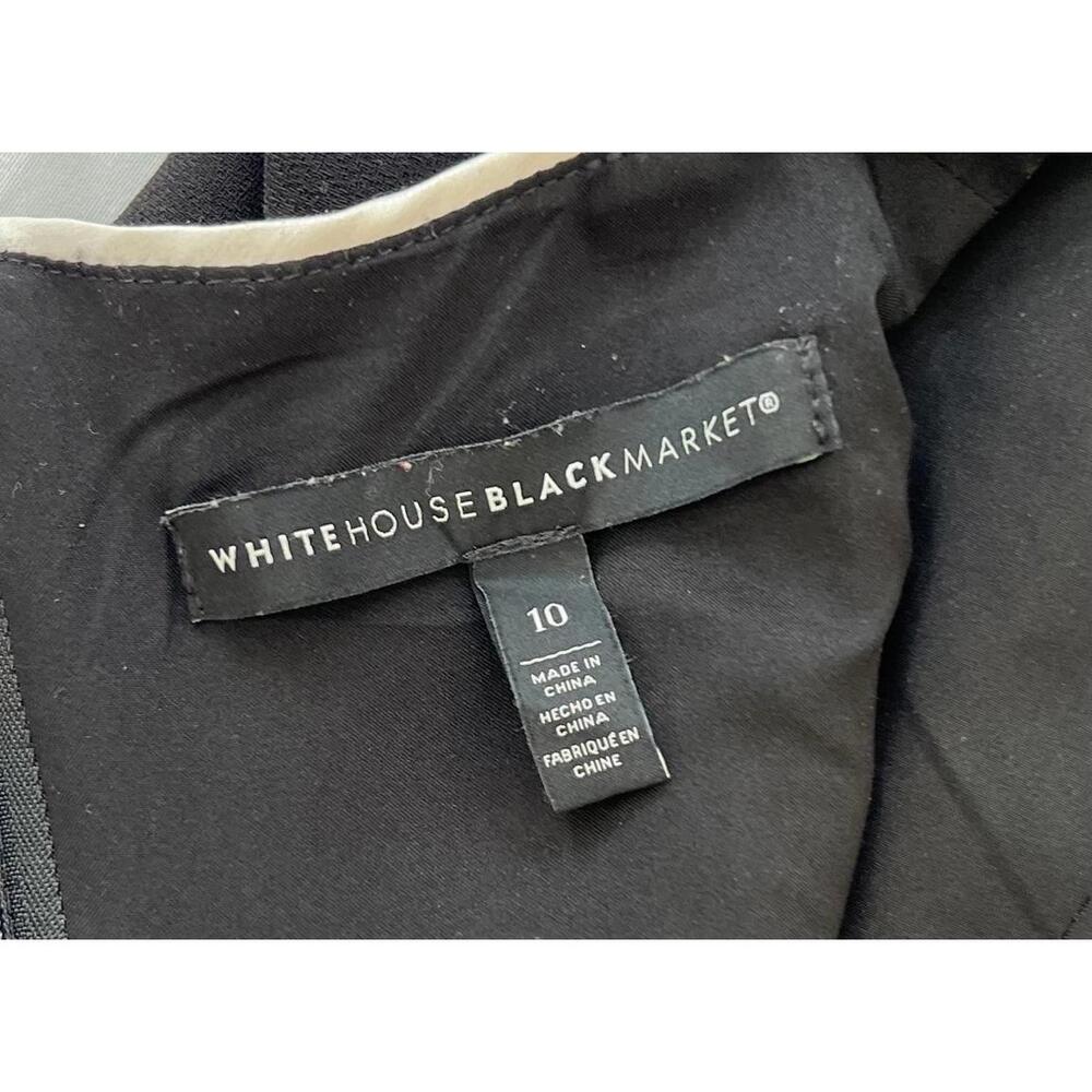 White House Black Market women’s size 10 black fit and flare dress - Picture 4 of 4